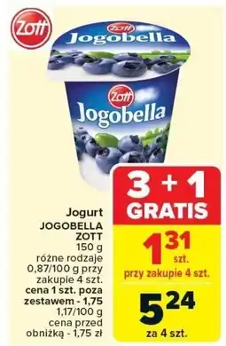 Carrefour Market Jogurt JOGOBELLA ZOTT 150g oferta