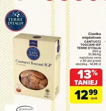 Carrefour Ciastka migdałowe Cantucci Toscani IGP 250g Terre D'Italia oferta