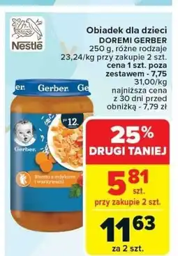 Carrefour Market Obiadek dla dzieci DOREMI GERBER 250g oferta