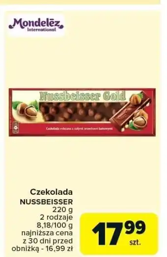 Carrefour Market Czekolada NUSSBEISSER 220g oferta