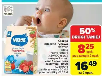 Carrefour Market Kaszka mleczno-ryżowa NESTLÉ truskawka 230g oferta