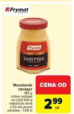 Carrefour Market Musztarda PRYMAT 185g oferta