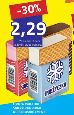 Hildebrandt Lody w wafelku śnieżyczka Nordis oferta
