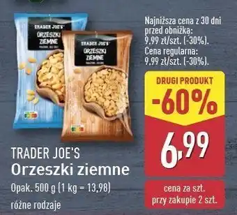 ALDI Orzeszki ziemne bez soli Trader joe's oferta