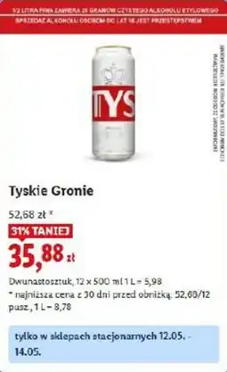 Lidl Tyskie Gronie oferta