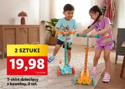 Lidl T-shirt dziecięcy z bawełny, 2 szt. oferta