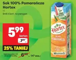 Delikatesy Centrum Sok 100% Pomarańcza Hortex oferta