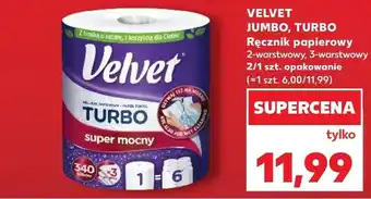 Kaufland VELVET JUMBO, TURBO Ręcznik papierowy oferta