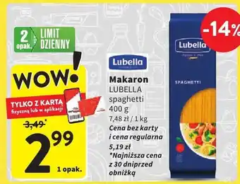 Intermarche Makaron Lubella spaghetti 400g oferta