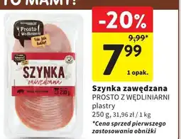 Intermarche Szynka zawędzana PROSTO Z WĘDLINIARNI oferta