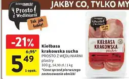Intermarche Kiełbasa krakowska sucha PROSTO Z WĘDLINIARNI oferta