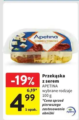 Intermarche Przekąska z serem Apetina 100g oferta
