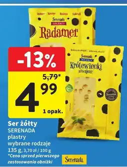 Intermarche Ser żółty Serenada 135g oferta