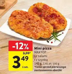 Intermarche Mini pizza z salami z szynką 145g Maxtop oferta