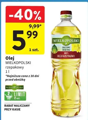Intermarche Olej rzepakowy 1l Wielkopolski oferta