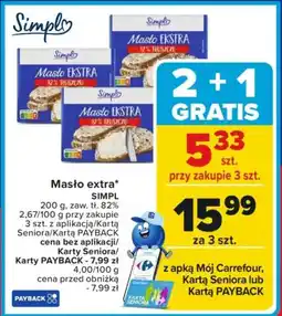 Carrefour Masło extra SIMPL oferta