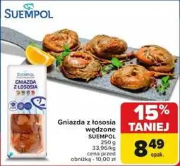 Carrefour Gniazda z łososia wędzone SUEMPOL oferta