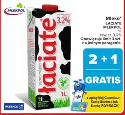 Carrefour Mleko ŁACIATE MLEKPOL oferta