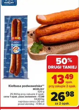 Carrefour Kiełbasa podwawelska MORLINY oferta