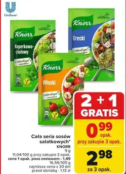 Carrefour Cała seria sosów sałatkowych KNORR oferta