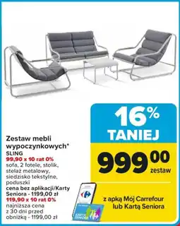 Carrefour Zestaw mebli wypoczynkowych SLING oferta