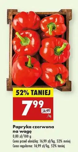 Biedronka Papryka czerwona na wage oferta