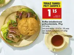 Biedronka Bułka śniadaniowa pełnoziarnista, 73 g oferta