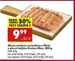 Biedronka Mięso mielone na kotlety z fileta z piersi indyka Kraina Mięs 400 g oferta