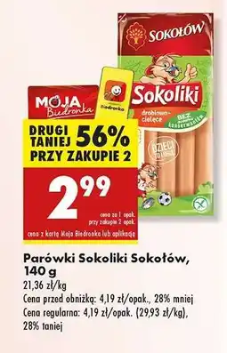 Biedronka Parówki Sokoliki Sokołów, 140 g oferta