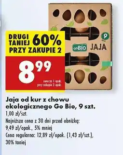 Biedronka Jaja od kur z chowu ekologicznego Go Bio, 9 szt oferta