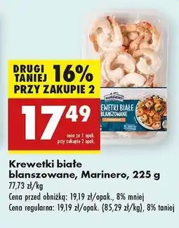Biedronka Krewetki białe blanszowane Marinero , 225 g oferta
