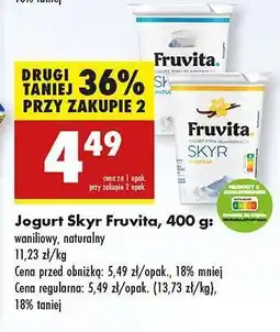 Biedronka Jogurt Skyr Fruvita, 400 g oferta