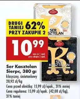 Biedronka Ser Kasztelan Sierpc, 380 g oferta