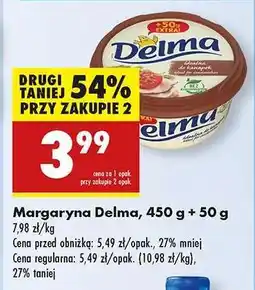 Biedronka Margaryna Delma, 450 g + 50 g oferta
