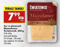Biedronka Ser w plastrach Maasdamer Światowid, 250 g oferta