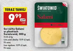 Biedronka Ser żółty Salami w plastrach Światowid , 300 g oferta