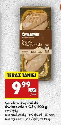 Biedronka Serek zakopiański Światowid z Gór, 200 g oferta
