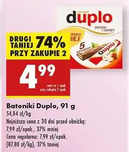 Biedronka Batoniki Duplo, 91 g oferta