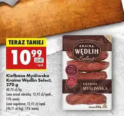 Biedronka Kiełbasa Myśliwska Kraina Wędlin Select, 270 g oferta