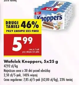 Biedronka Wafelek Knoppers 5x25 g oferta