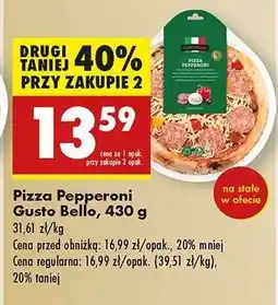 Biedronka Pizza Pepperoni Gusto Bello, 430 g oferta