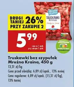 Biedronka Truskawki bez szypułek Mrożna Kraina 450 g oferta