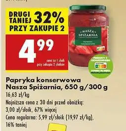 Biedronka Papryka konserwowa Nasza Spiżarnia, 650 g/300 g oferta