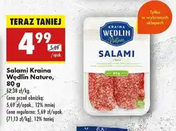 Biedronka Salami Kraina Wędlin Nature, 80 g oferta