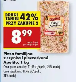 Biedronka Pizza familijna z szynką i pieczarkami Apetito , 1 kg oferta