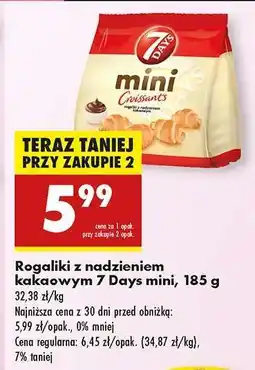 Biedronka Rogaliki z nadzieniem kakaowym 7 Days mini , 185 g oferta