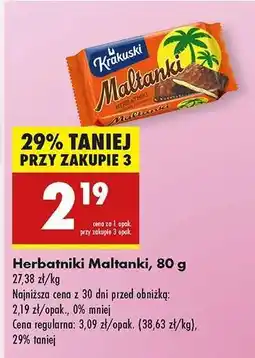 Biedronka Herbatniki Maltanki 80 g oferta
