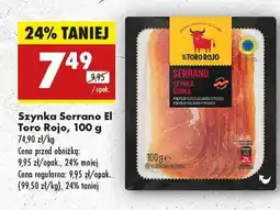 Biedronka Szynka Serrano El Toro Rojo, 100 g oferta