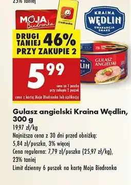 Biedronka Gulasz angielski Kraina Wędlin, 300 g oferta