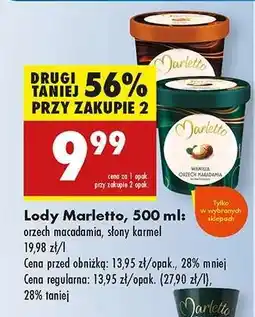 Biedronka Lody Marletto, 500 ml oferta